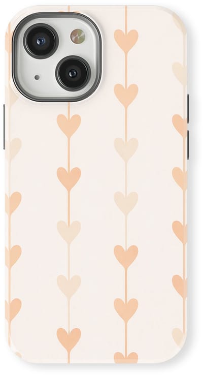 Tough Hoesje met Hartjes geschikt voor iPhone 13 Mini | Little Love Tough Case Geschikt voor Mag | Hartjes Print Backcover geschikt voor iPhone 13 Mini Vertical Hearts