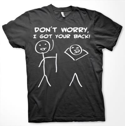 Hybris Don't Worry, I Got Your Back! T-shirt Zwart