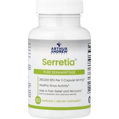 Arthur Andrew Medical, Serretia®, 60 Capsules (12.5000 SPU per capsule)