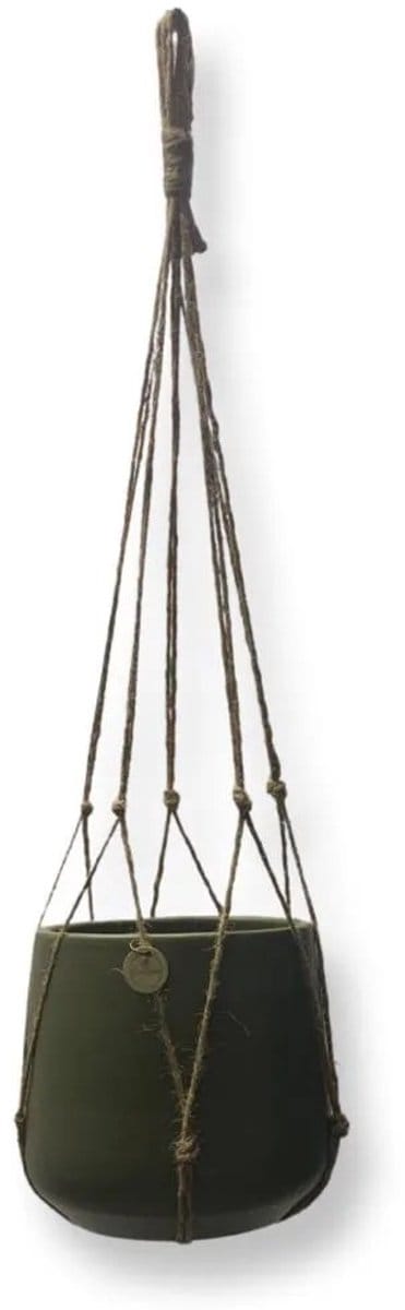 Plantenhanger Zonder Kwast - Jute - 60 cm lang - Geschikt voor Pot met Diameter t/m 15 cm - Handgemaakt in ons Macramé Atelier - Prijs per Stuk - Let op: Exclusief Pot - Inclusief Verzendkosten