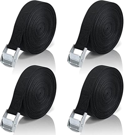Spanbanden Ratel 10 m - 4 Stuks Bevestigingsriem voor Fiets, Auto, Motorfiets, Camping