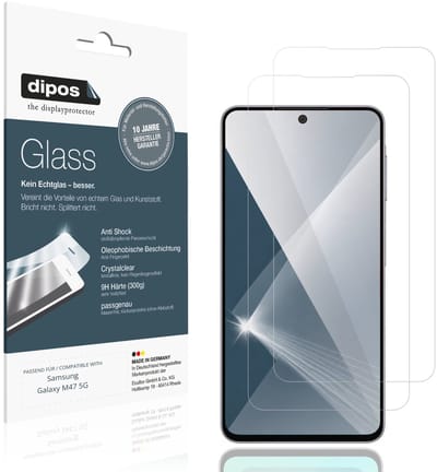 dipos – 2x Pantserfolie geschikt voor Samsung Galaxy M47 5G | 9H Screenprotector