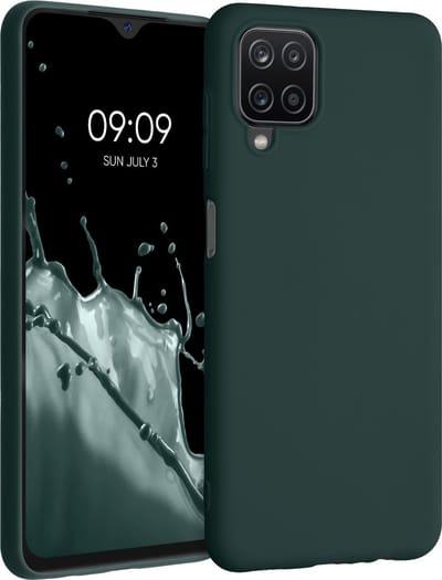 kwmobile telefoonhoesje geschikt voor Samsung Galaxy A12 - Hoesje voor smartphone - Back cover in mosgroen