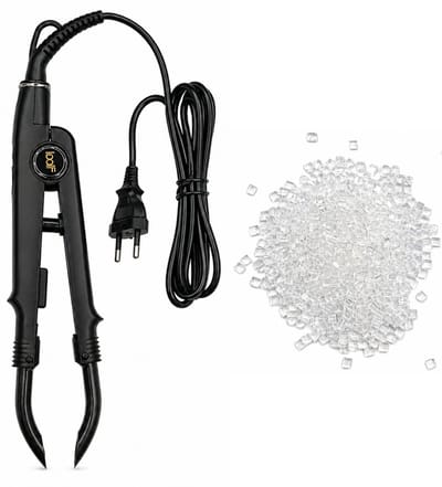 Loof Hair Extension Iron - Model L-603 - Met Keratine Lijmkorrels - 50g - Transparant - Haar Extensions