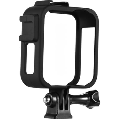 Action Camera Case Plastic Beschermend Frame Behuizing Vlog Cage met Dubbele Cold Shoe Mounts Compatibel met GoPro Max Sports Camera zwart