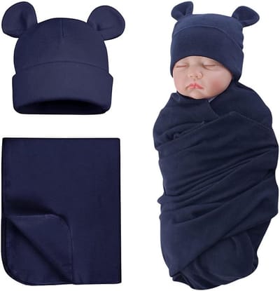Inbakerdoek en Spuugdoeken voor Baby's - Zachte Katoenen Doeken voor Meisjes en Jongens (Marine)