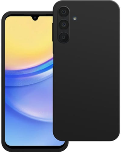 Just in Case hoesje geschikt voor Samsung Galaxy A15 (4G/5G) Hoesje - Color Backcover - Zwart