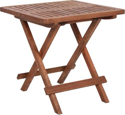 Houten bijzettafel - Kleine klaptafel - Buiten genieten - Weerbestendig geolied - 50 x 50 cm - Naturel