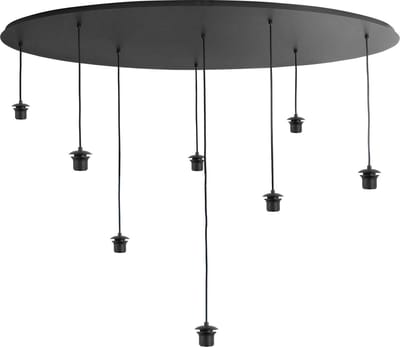 Highlight pendellamp Fantasy 8L ovaal 140 cm - zwart