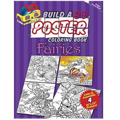 Build A 3-D Poster Coloring Book - Fairies - Jan Sovak