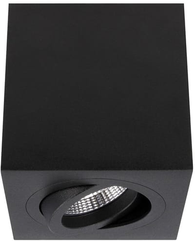 Yphix Palermo Opbouwspot - Vierkant - 1 Lichtpunt - Kantelbaar - 90x90mm - Zwart