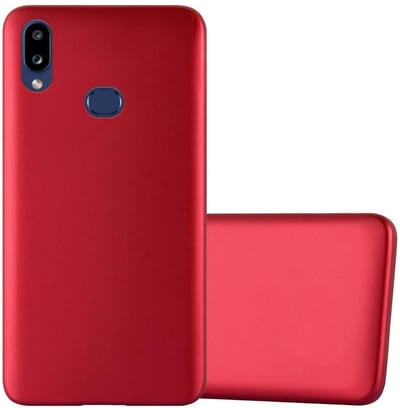Cadorabo Hoesje geschikt voor Samsung Galaxy A10s / M01s in METALLIC ROOD - Beschermhoes gemaakt van flexibel TPU silicone Case Cover