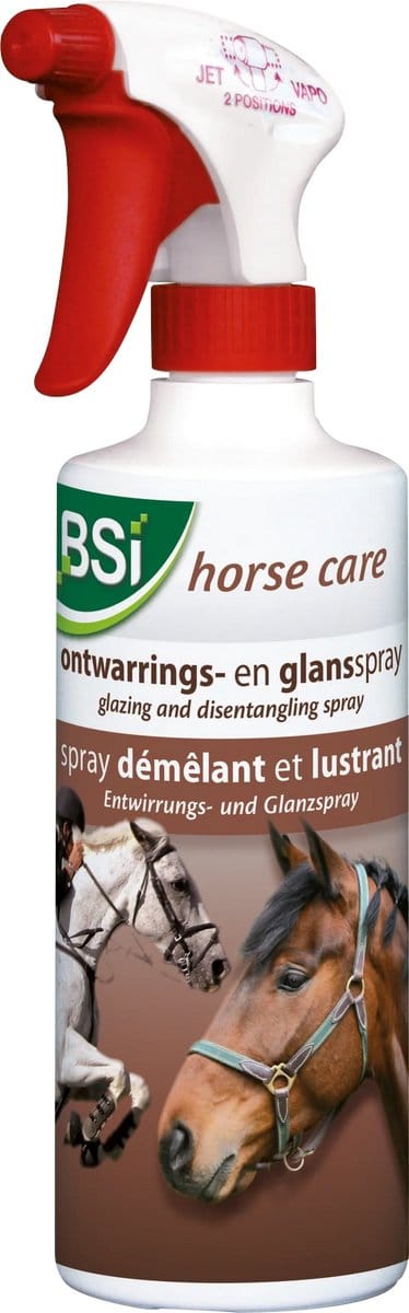 BSI - Ontwarrings- en glansspray voor paarden - Vuilafstonde en glansgevende paardenspray - 500 ml