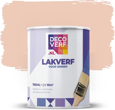 Decoverf lakverf zachtroze, 750ml