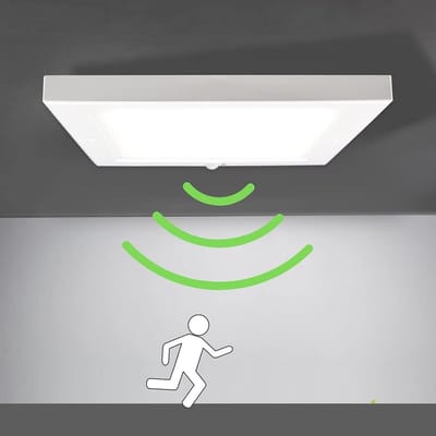 LED Plafondlamp met Bewegingssensor Binnen - 18W Wit Paneel voor Corridor