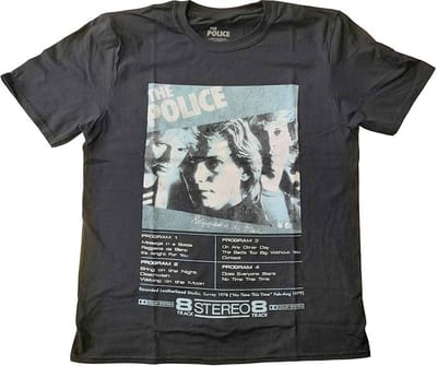 The Police - Reggatta 8 Track Heren T-shirt - S - Zwart