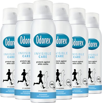 Odorex Invisible Care Anti-Transpirant Deodorant Spray - 6x 150ml - Voordeelverpakking