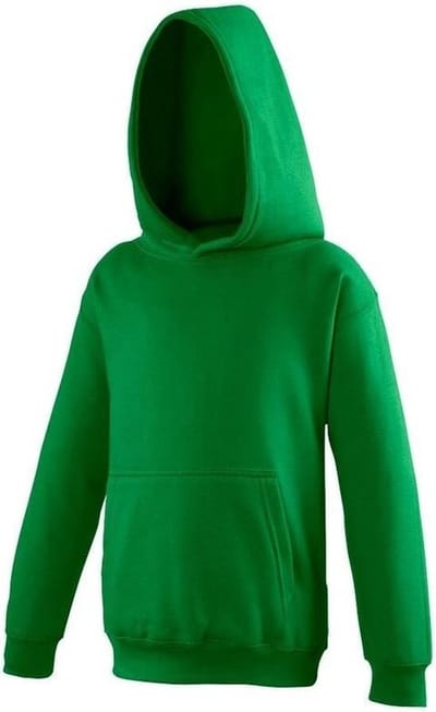 Gras groene katoenmix sweater met capuchon voor jongens 5/6 jaar (116/122)