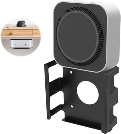 Stalen standaard voor tafelmontage van Mini M4/M4 Pro 2024, ruimtebesparende opslaghouder, behuizingbescherming en VESA-verbinding met schroeven voor wandmontage