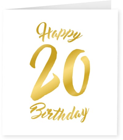 Gold white cards - 20 years
