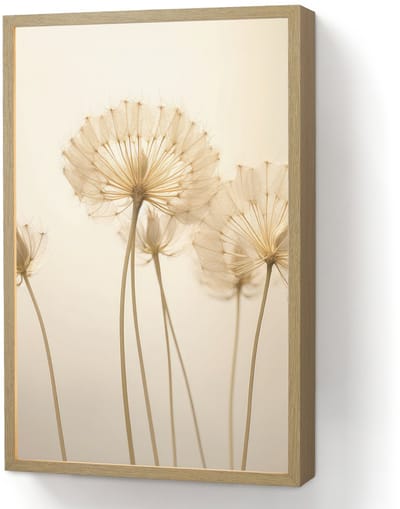 Wandlamp 40x60 cm - Oplaadbaar - Zonlicht - Paardenbloem - Botanisch - Bloemen - Wandlampen binnen woonkamer - Slaapkamer lamp - Decoratieve nachtlamp - Vloerlamp draadloos