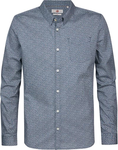 Petrol Industries - Heren All-over print overhemd - Blauw - Maat L