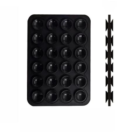 Telefoonhouder, telefoonhouder met siliconen zuignap, geschikt voor alle telefoonmodellen, antislip en valbestendige telefoonhouder, 2 stuks, zwart.