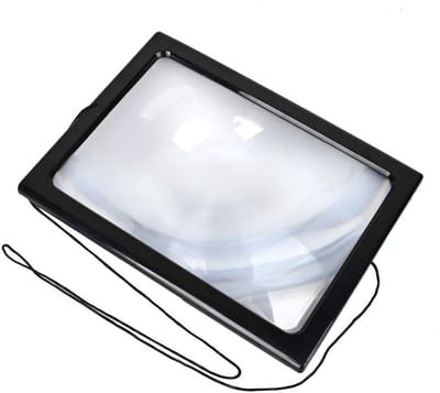 Vergrootglas A4 Formaat met LED Verlichting, Handenvrij 3X Vergroting voor Lezen en Inspectie, Ideaal voor Reparaties en Hobby's