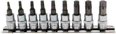 BGS - Torx doppenset -  9 delig - T10 - T15 - T20 - T25 - T27 - T30 - T40 - T45 en T50 - 1/4 aansluiting - BGS2164
