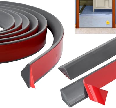 Waterhouder Zelfklevend 200 cm - Grijs - Waterbarrière voor Douches en Balkon - Keuken en Badkamer - Makkelijk te Installeren - Bescherming tegen Waterschade