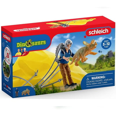 schleich DINOSAURUS - Dino parachute-reddingsbrigade - Kinderspeelgoed voor Jongens en Meisjes - 4 tot 12 jaar 41471