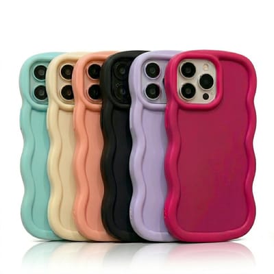 Meer kleurige siliconen telefoon hoesje set geschikt voor iPhone 15 Pro dames en meisjes – 6 stuks backcover met groot camera uitsparing, effen kleuren, flexibel ontwerp