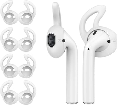 Siliconen Oordopjes voor AirPods en EarPods - 4 Paar, Zachte Antislip Sport Oordopjes met Oorhaak, Bescherming en Comfort voor Hoofdtelefoon Accessoires