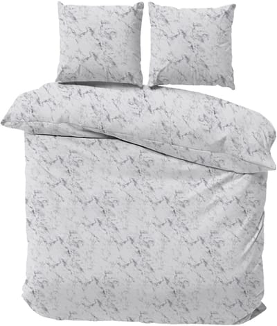iSleep Dekbedovertrek Emma - Eenpersoons - 140x200/220 cm - Grijs