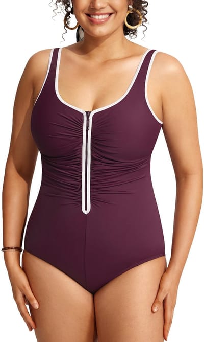 OmGoods - Dailygoody - Badpakken dames - Plus size zwemkostuum - Sexy en modieus - Ritssluiting voorkant - Ingebouwde cup - Geschikt voor elke gelegenheid - Zwa