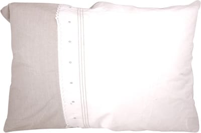 Kussen Jasmin Ties Grijs -Wit | 50 X 70 | Sierkussen Voor Woonkamer Of Slaapkamer