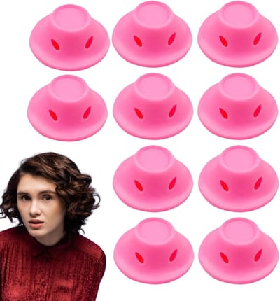 Haarkrullint - Krulmethode - Haarstyling - Warmtevrij - 10 stuks - Lichtrood