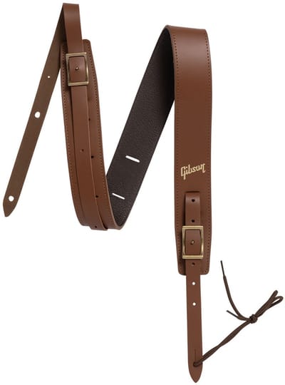 Gibson ASTRBDR-BRN The Troubadour Lederen Gitaarband Bruin