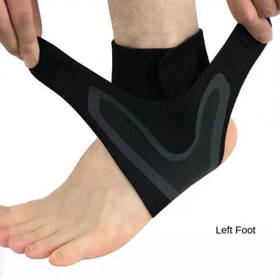 1 pièce Genouillère de Protection Élastique Réglage Libre Bandage de Cheville Anti-entorse Activités Sportives Fitness B Usage Pratique L 40-42 black