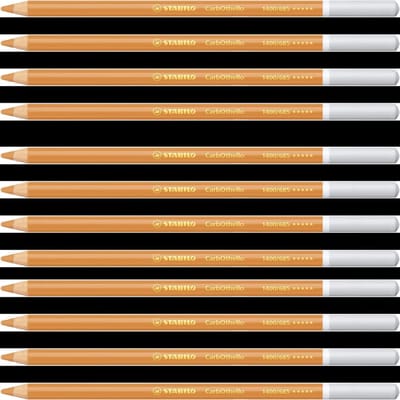 Kleurpotloden STABILO CarbOthello kalkpastel sienna | 12 stuks