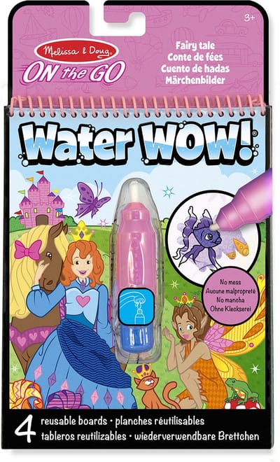Melissa & Doug Water WOW! voor onderweg Herbruikbaar kleurblok met verborgen afbeeldingen - Sprookjes