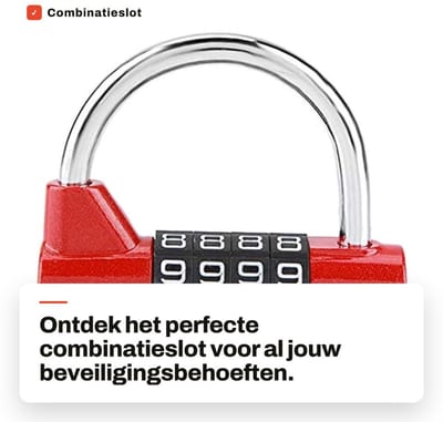 Dailygoods- Cijferslot 4 Cijfers - Hangslot - Veiligheidsslot - Weerbestendig - Geschikt voor Binnen/Buiten - Duurzaam Zinklegering