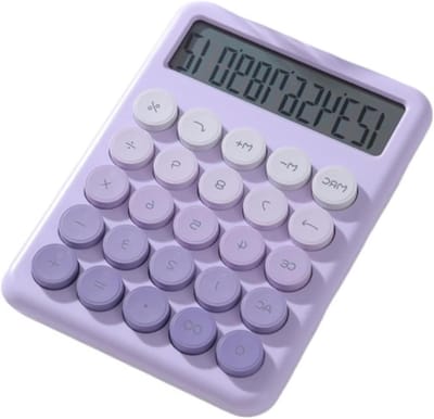 Rekenmachine - Bureaurekenmachine Studenten - Financieel Kantoor - 12-cijferig LCD - 1778 cm - Paars
