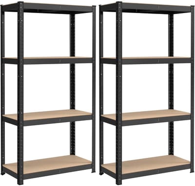 Set van 2 stevige rekken voor zware lasten - 40 x 80 x 160 cm, tot 520 kg belastbaar, verstelbare planken