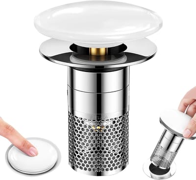 SnelShoppen - 1 Stuk Afvoerplug Filter, Keramische Afvoerplug, Keuken En Badkamer Afvoerzeef, Pop-Up Afvoerzeef, Geschikt Voor Wasbakken, Badkuipen, D