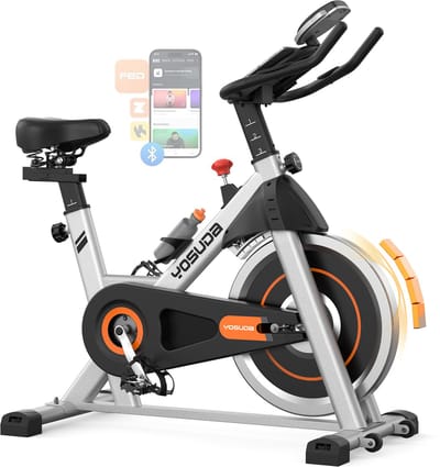 YOSUDA - Hometrainer fiets - Indoor cycling bike met magnetische weerstand & APP - Stille ergometer - Cardiotraining voor thuis