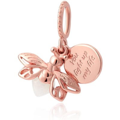 Koper Hoge Kwaliteit Charmante Lichtgevende Vuurvlieg Hanger Sieraden Passend Voor Originele Armbanden DIY Ambacht Dames Sieraden Hanger beige