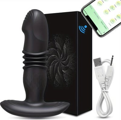 Bovista Stotende Vibrator - Thrusting Dildo - Buttplug - Dildo - Bewegende Dildo - Verwarmde Dildo - Voor Mannen & Vouwen - Inclusief App