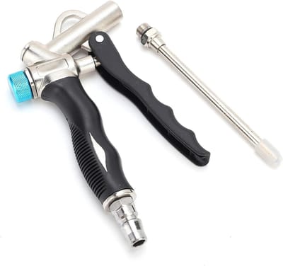 Blaasbalg met Bediening - Luchtblazer - Werkplaats Reinigen - Hoge Blaaskracht 150 PSI - Aluminium Frame - Zilver