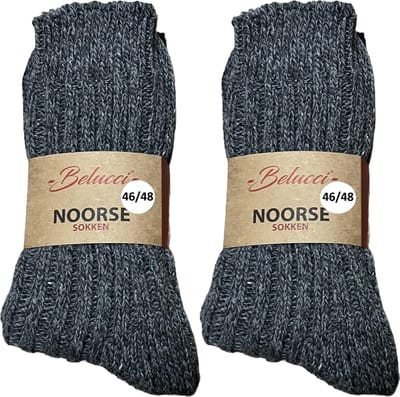 Belucci Noorse Wollen Sokken 4 Paar Maat 46/48